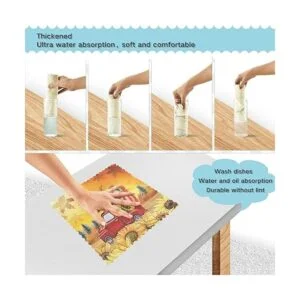 Paquete de 6 toallas de cocina paños de cocina con_4