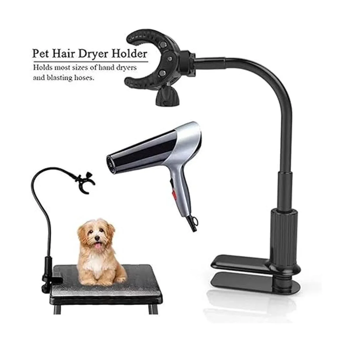 FOUUA Soporte para secador de pelo para mascotas soporte_4