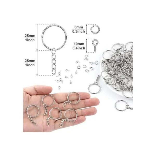 600 llaveros de 200 anillos de llavero de 0.984 in con_2