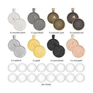 Ximalun Juego de 80 bandejas en blanco con colgante_2