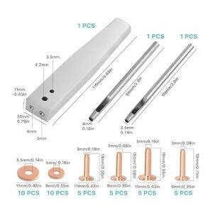 Aemygo 43 remaches y rebabas de cobre kit surtido de_2