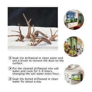 kathson Ramas de madera flotante para acuario natural_6