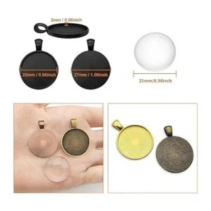 Ximalun Juego de 80 bandejas en blanco con colgante_3