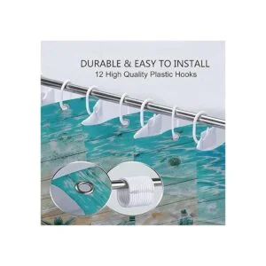 Cortina de ducha de tortuga marina para niños tortugas y_7