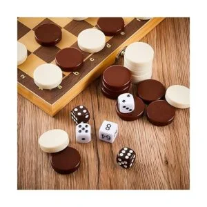 30 piezas de backgammon a cuadros de 1.25 pulgadas de_6