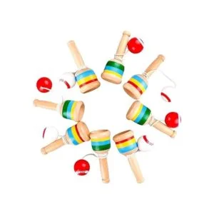 Haconba 8 paquetes de bolas de captura de madera juego de_2