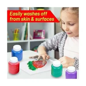 Pintura lavable para niños 6 unidades 9 pinceles paleta_4