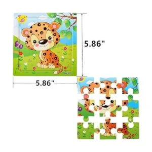 Yopay Paquete de 24 rompecabezas de madera para niños_2