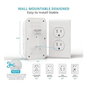 Cargador de pared USB protector de sobretensiones_4