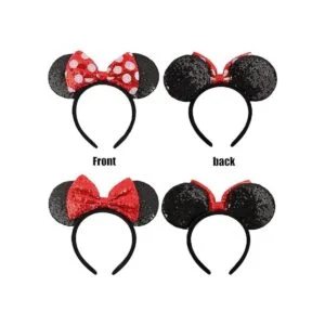 Diademas de lazo con orejas de ratón 2 piezas de diadema_2