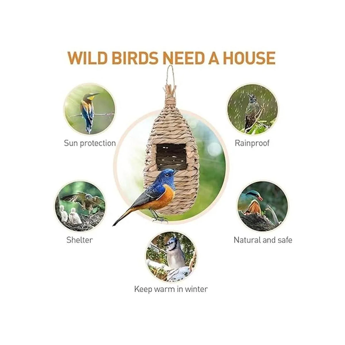 WDEFUN Casas de colibríes para colgar al aire libre_6