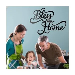 Vivegate Bless This Home Decoración de pared de metal_3