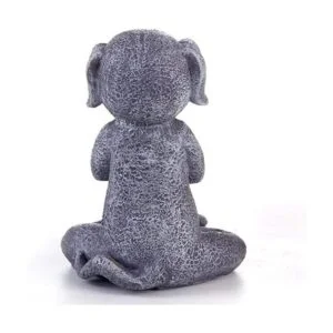 Estatua de perro meditante de Buda Perro zen Namaste_2