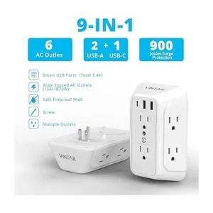 Cargador de pared USB protector de sobretensiones_2