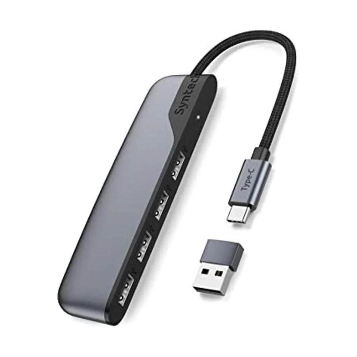 Hub USB C a USB 4 puertos Syntech tipo C a USB 3.0 Hub_1