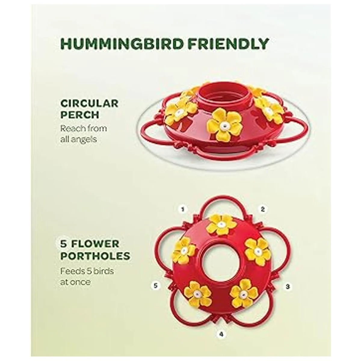 Comedero de colibríes de 10 onzas Juego de 2 comederos_3