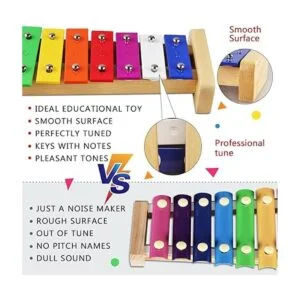 LOOIKOOS Juego de instrumentos musicales de madera para_3