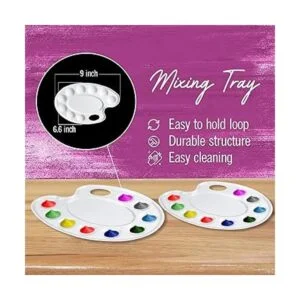 Pintura lavable para niños 6 unidades 9 pinceles paleta_5