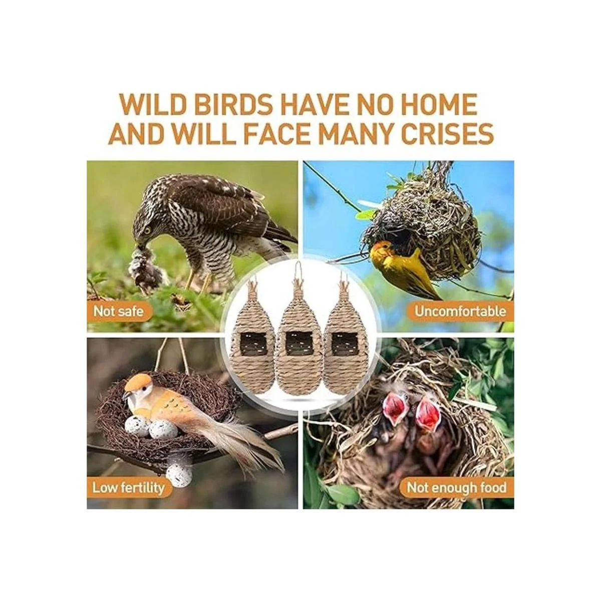 WDEFUN Casas de colibríes para colgar al aire libre_5