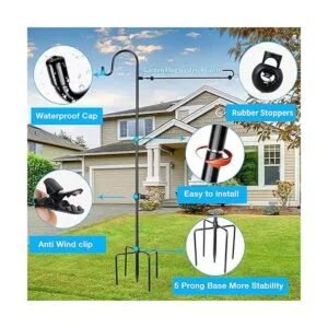 Soporte para bandera de jardín y ganchos de pastor 48_3
