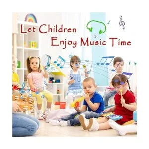 LOOIKOOS Juego de instrumentos musicales de madera para_6