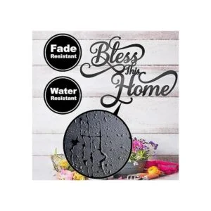Vivegate Bless This Home Decoración de pared de metal_5
