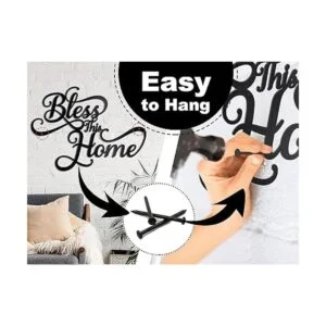 Vivegate Bless This Home Decoración de pared de metal_4