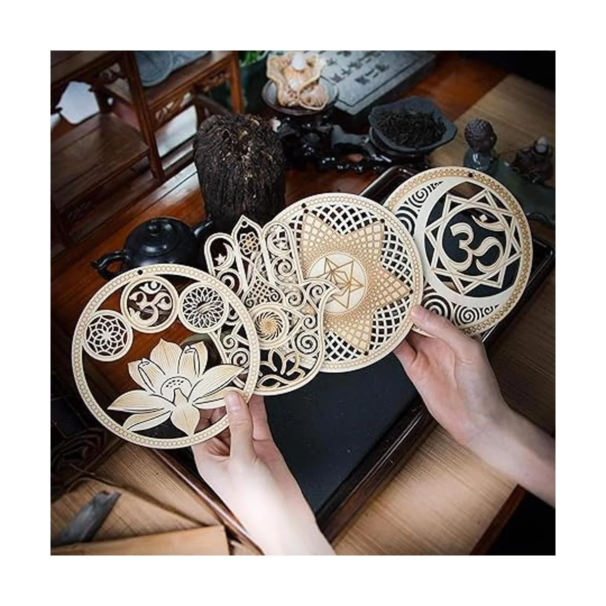 5.31 pulgadas Juego de 4 piezas de Geometría Sagrada_3