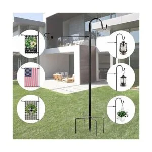 Soporte para bandera de jardín y ganchos de pastor 48_2