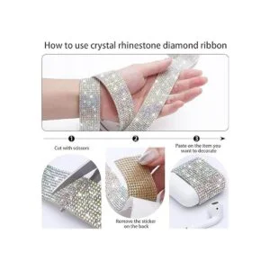 3 rollos de cinta de diamantes de imitación de cristal_3