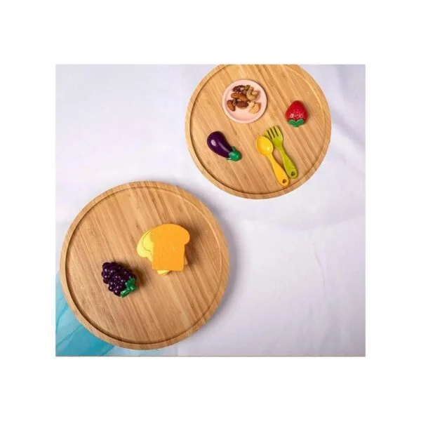Mateda Tocadiscos Lazy Susan de bambú de 12 pulgadas para_5