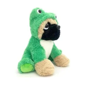 Animal de peluche Pug disfrazado de rana juguete suave de_2