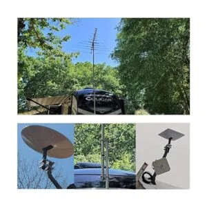 Wdwlbsm Paquete de 2 abrazaderas de mástil de antena doble_7