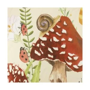 EOBTAIN Cortina de ducha con hongos retro diseño de_3