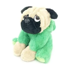 Animal de peluche Pug disfrazado de rana juguete suave de_5
