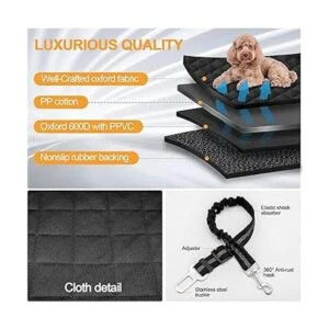Funda de asiento delantero para perros para coche_5