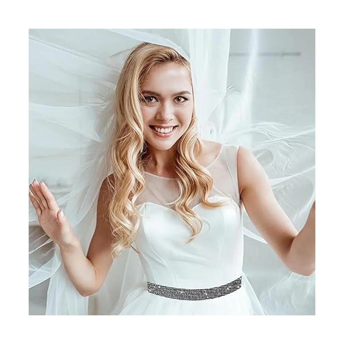 Locacrystal Cinta autoadhesiva de diamantes de imitación_6