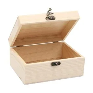 VIKOS Products Paquete de 2 cajas de madera sin pintar sin_2