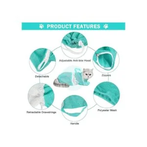 JULMELON Juego de 10 bolsas de lavado para gatos bolsa_3