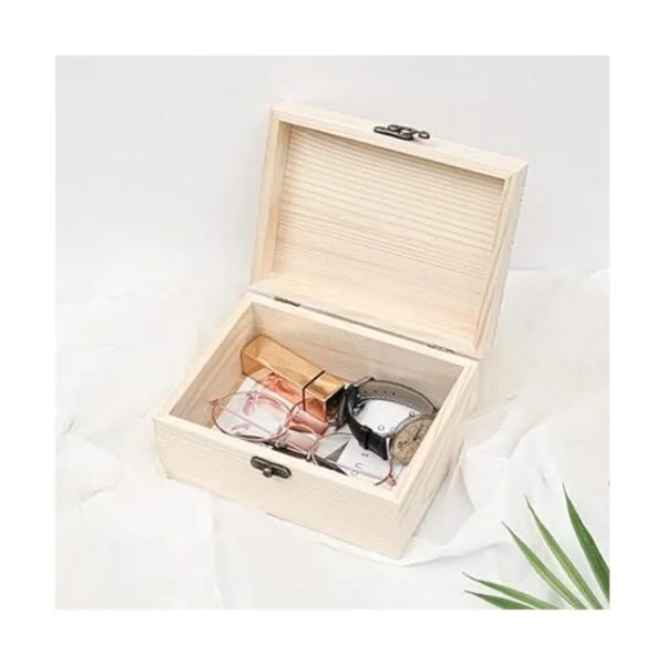 VIKOS Products Paquete de 2 cajas de madera sin pintar sin_6
