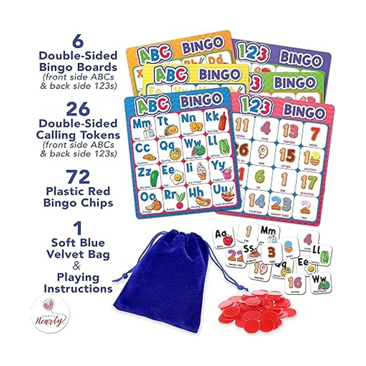 Party Hearty Juego de mesa del alfabeto y número ABC y_3