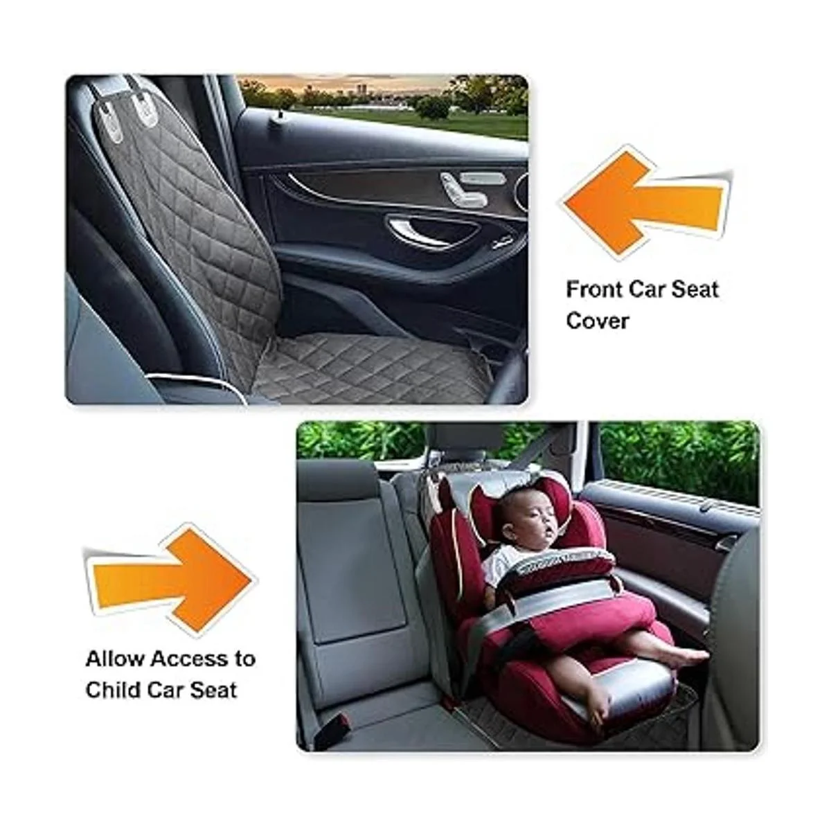 Funda de asiento delantero para perros para coche_4