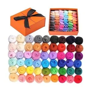 Hilo de lana de fibra de 54 colores hilo de lana de_1