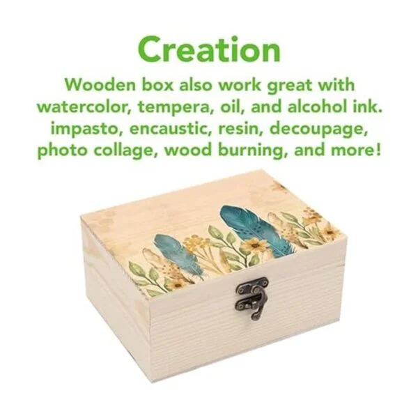 VIKOS Products Paquete de 2 cajas de madera sin pintar sin_4