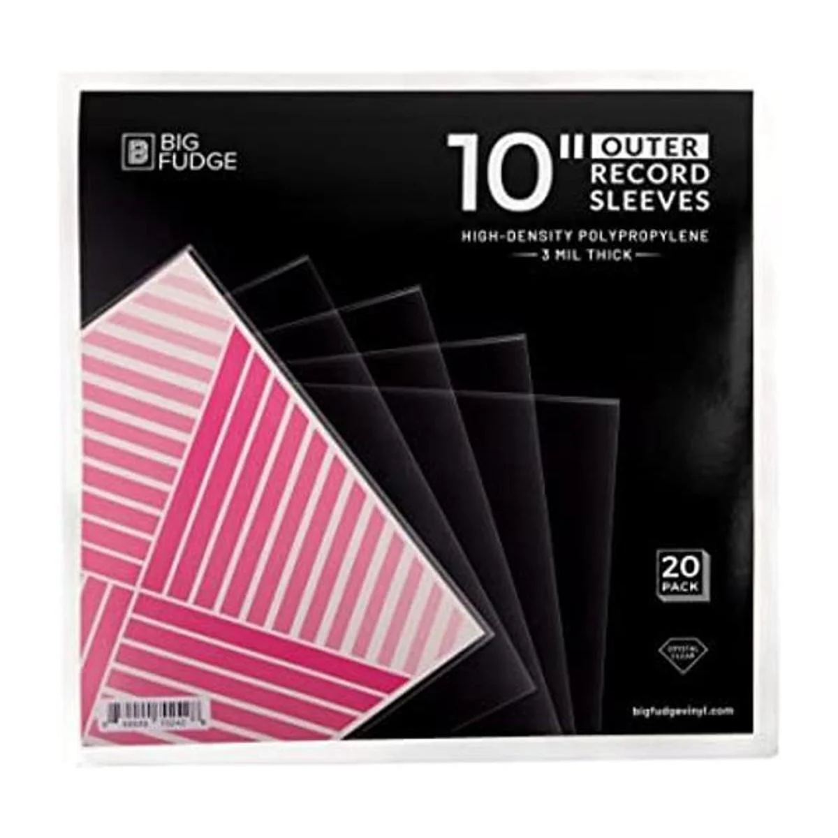 BIG FUDGE Paquete de 20 fundas exteriores de vinilo de 10_1