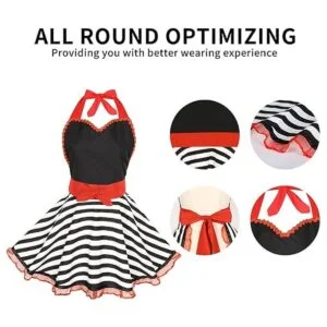 Violet Mist Delantal retro divertido para mujer estilo_3