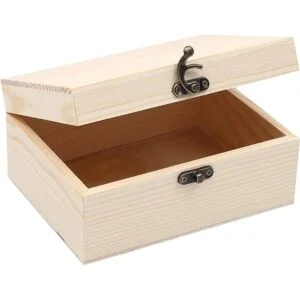 VIKOS Products Paquete de 2 cajas de madera sin pintar sin_1