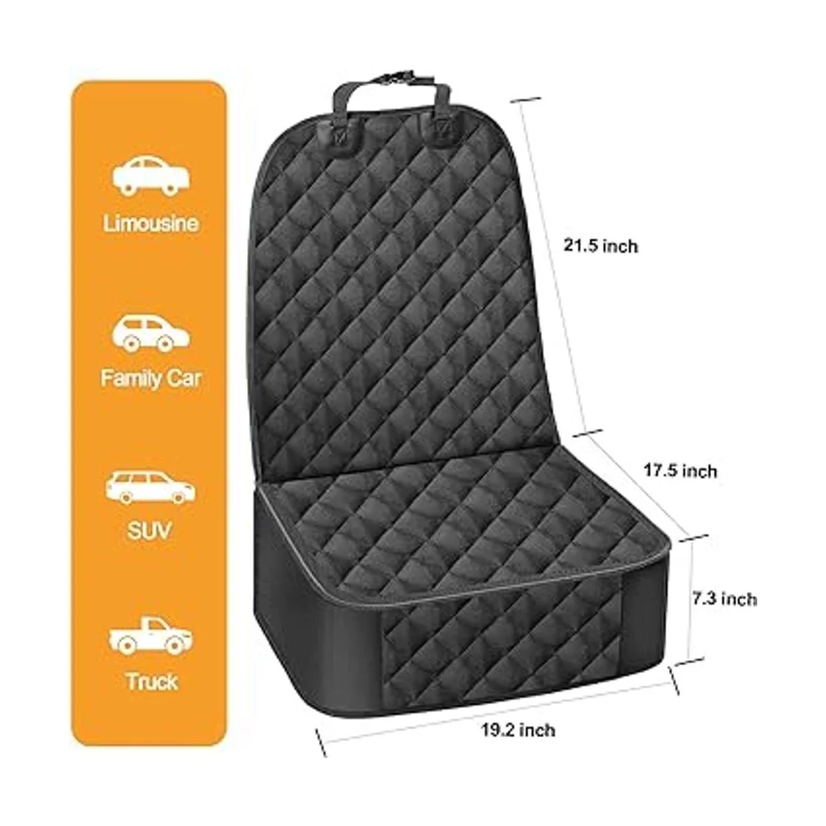 Funda de asiento delantero para perros para coche_3