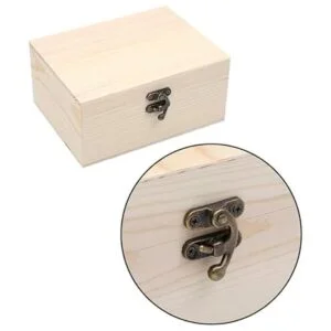 VIKOS Products Paquete de 2 cajas de madera sin pintar sin_3