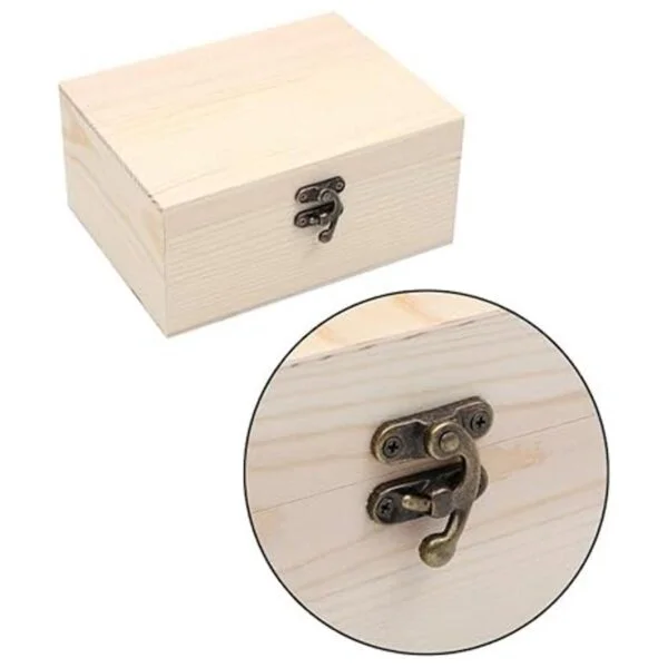 VIKOS Products Paquete de 2 cajas de madera sin pintar sin_3